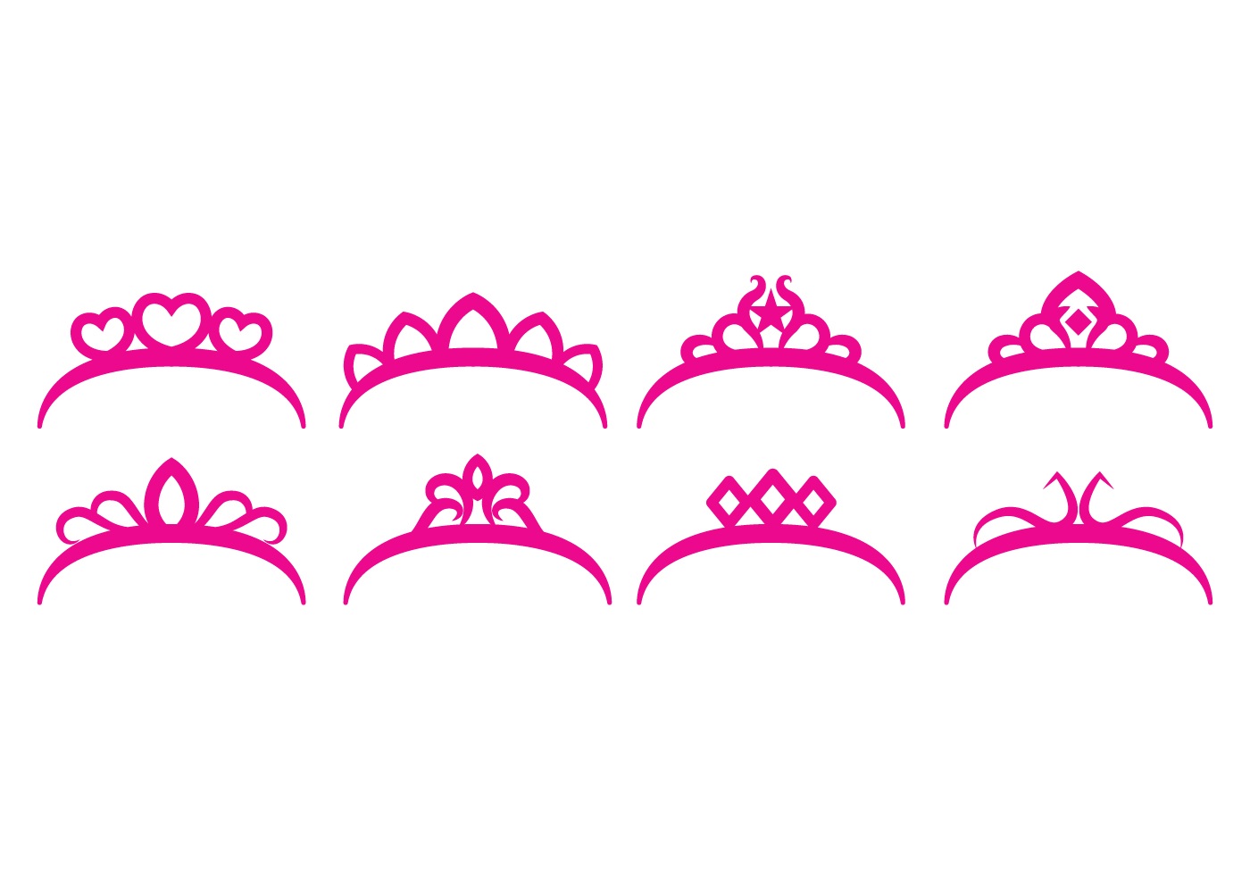 Minimalist crown vector pack. 