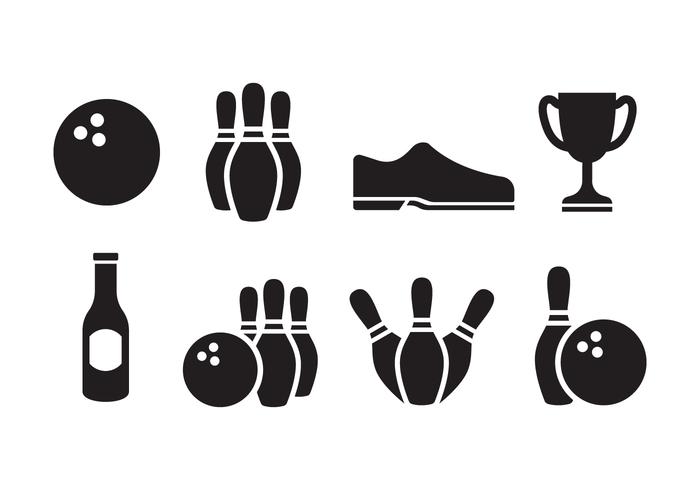 Free Bowling Icon Set vector