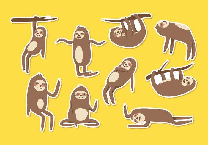 Free Sloth Cartoon Vector