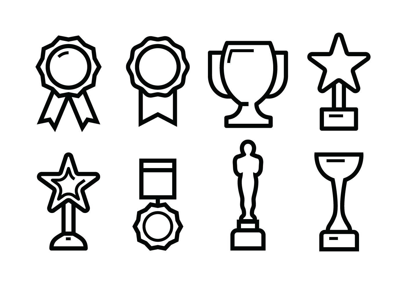 Award Icon Set 125545 Vector Art at Vecteezy