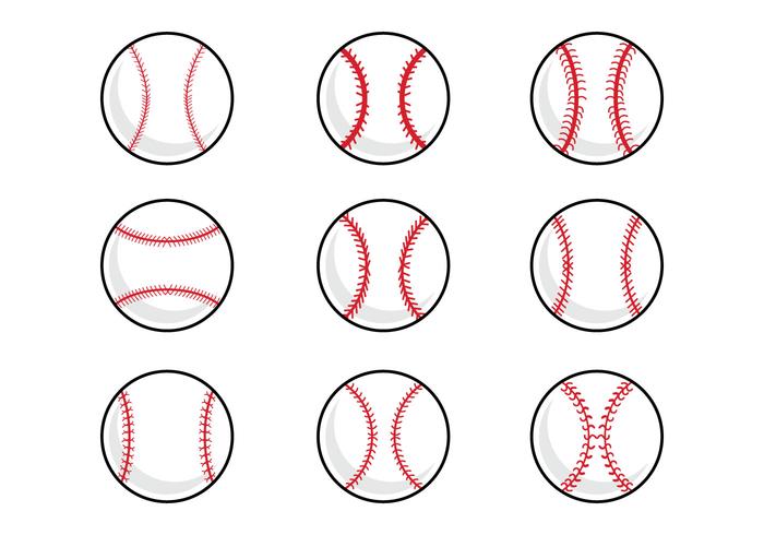 Vector libre de los lazos del béisbol