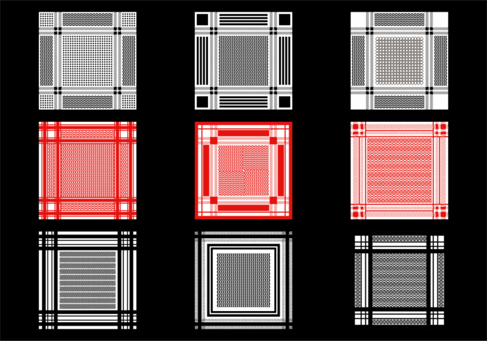 Keffiyeh Patrón Vector