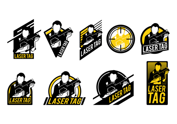 Laser Tag Vector Labels