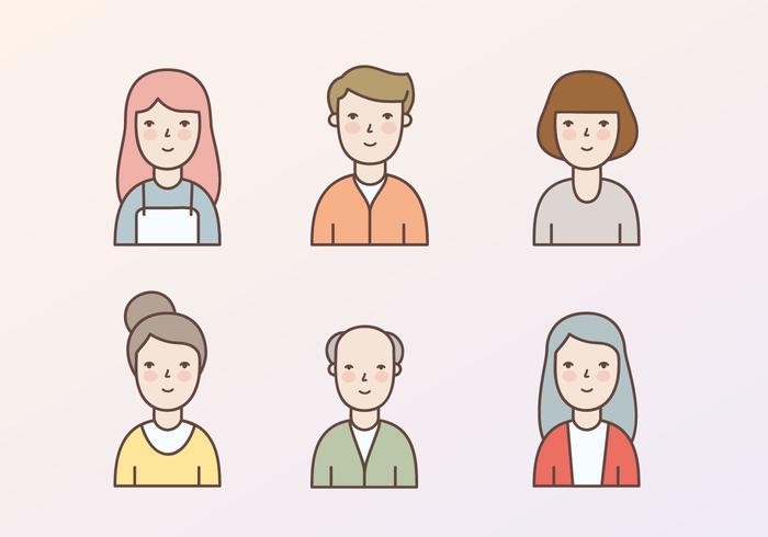 Character Icons Illustration Character Icons Illustration