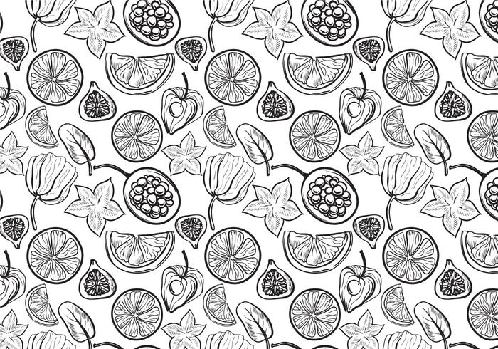 Free Fruit Pattern 2 Vectores