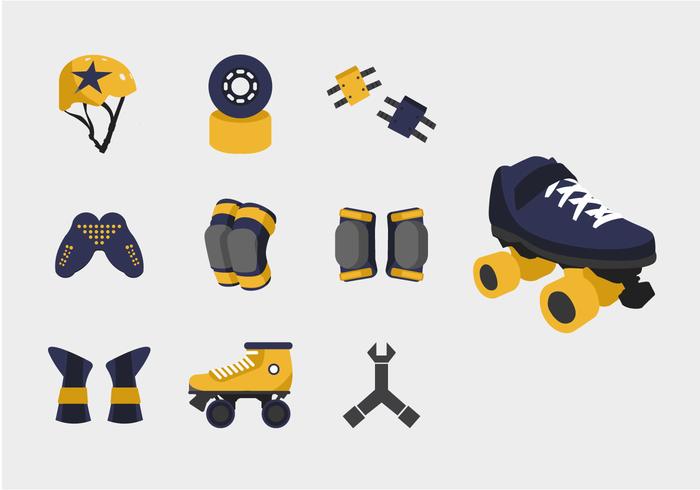 Roller derby starter pack stuff vector