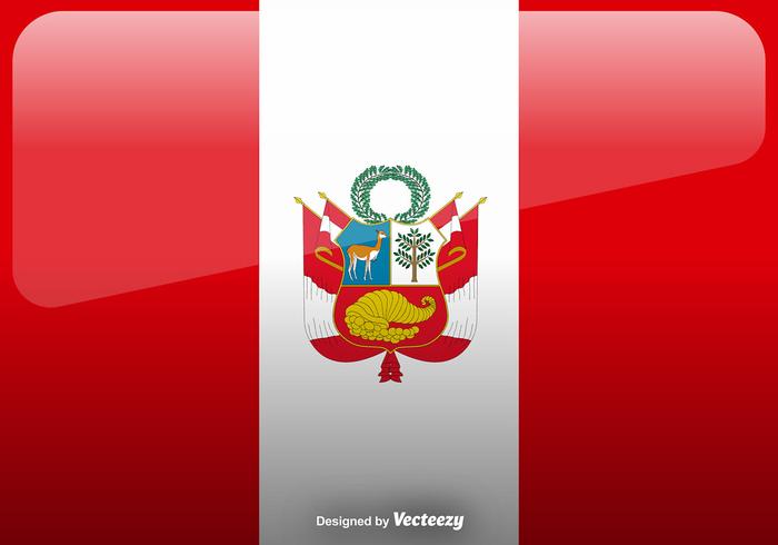 Vector Peru Flag Icon Background