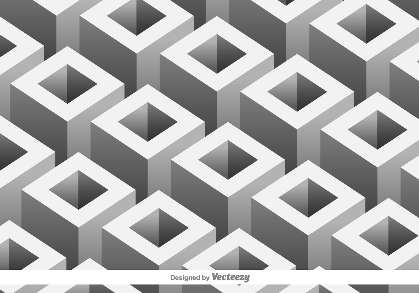 Download Vector pattern with 3D geometric shapes - Download Free ...