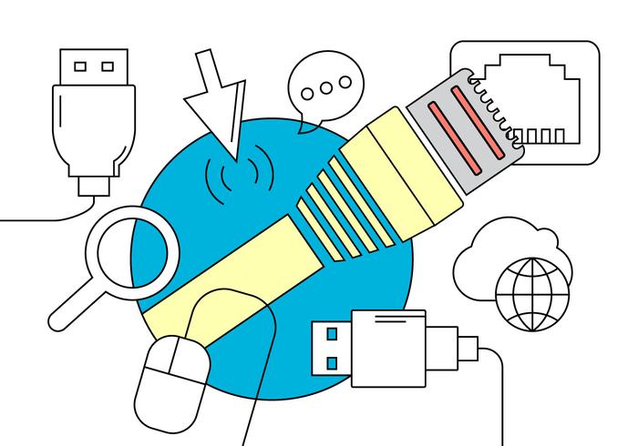 Iconos Vectoriales De Internet vector