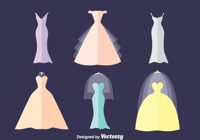 Brides Maid Flat Vector Set