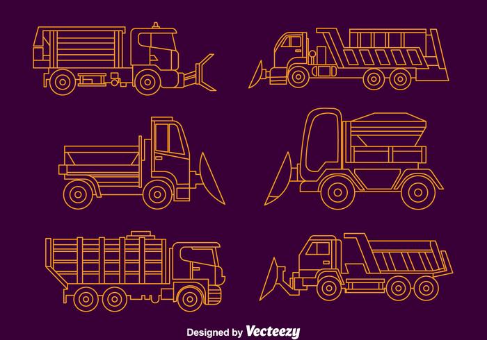 Snow Plow Collection Vector
