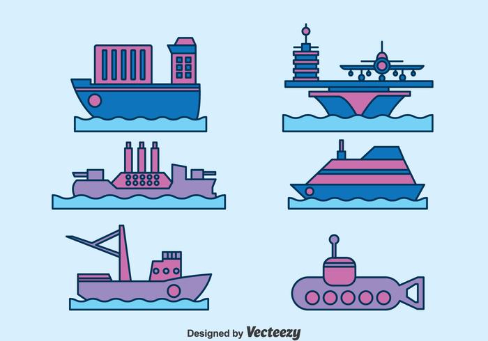 Water Transport Collection Vector