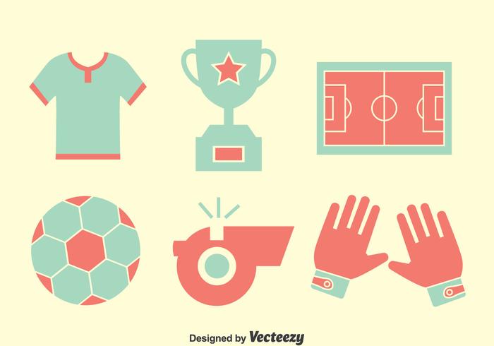 Nice Soccer Element Icons Vector Nice Soccer Element Icons Vector