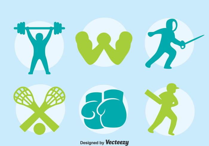 Silhouette Sports Icons Vector