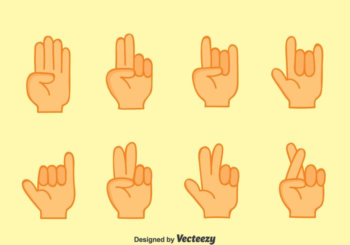 Nice Hand Gestures Collection Vector