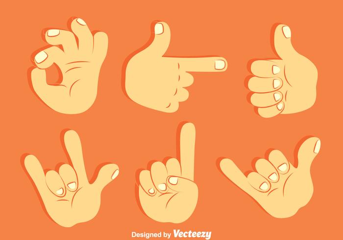 Hand Gesture Collection Vector Set