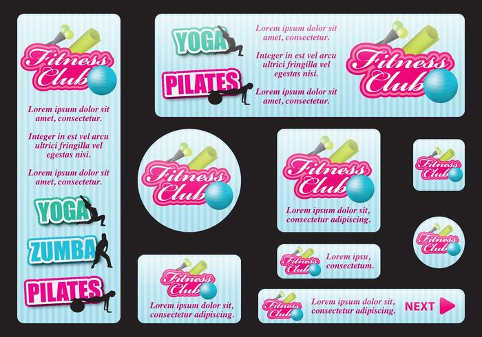 Banners de Fitness vector