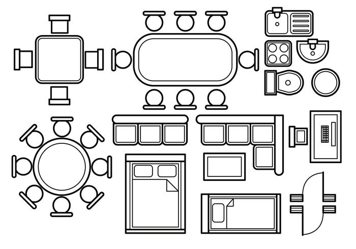 Vector plano de planta