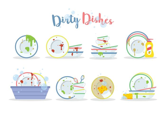 Dirty Dishes Vector