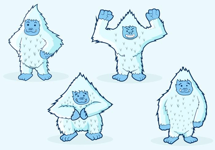 Yeti Character Illustrations  vector