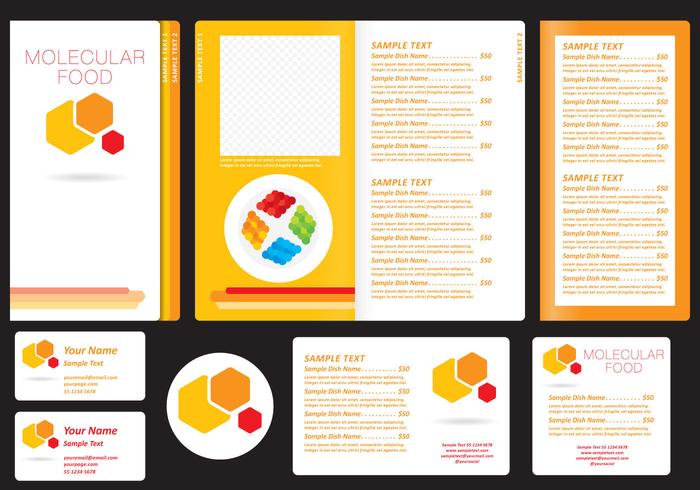 Molecular Menu Templates vector
