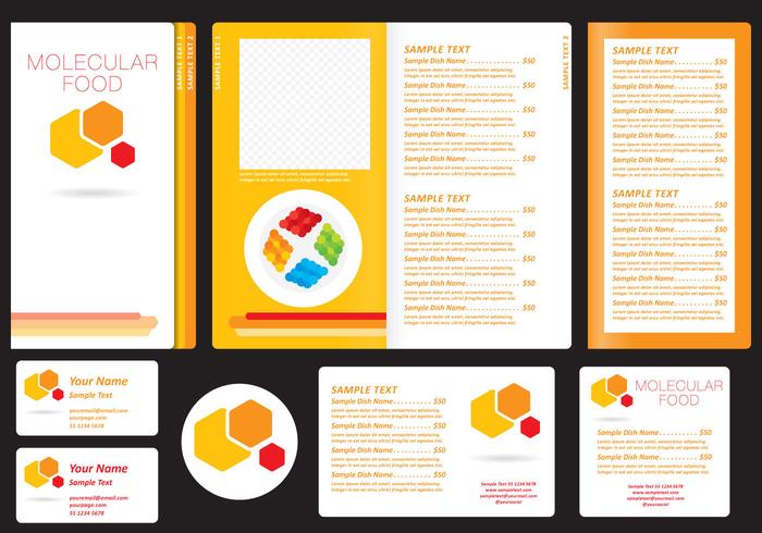 Plantillas de menú molecular vector