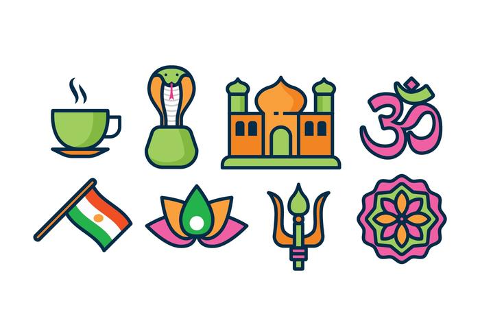 India Icons vector