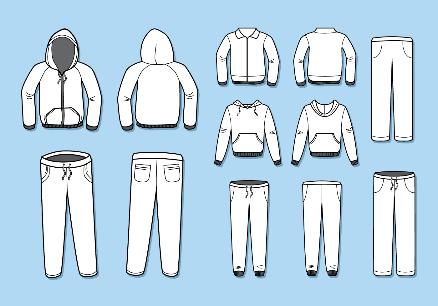 Free Blank Tracksuit Template Vector 125969 Vector Art at Vecteezy