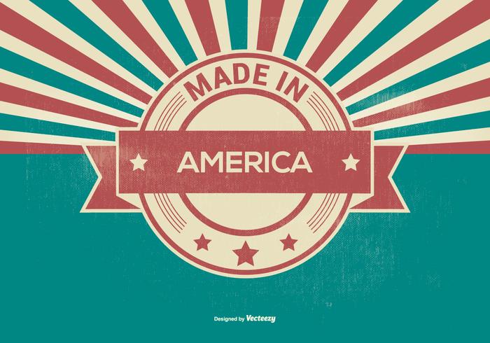 Retro Made in America Illustration vector