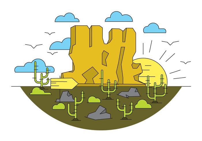 Grand Canyon Vector Illustration