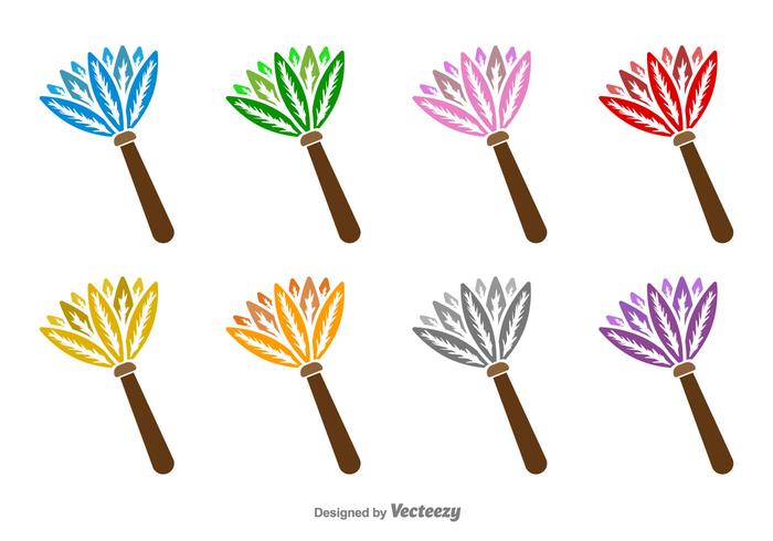 Feather Duster Vector Icons