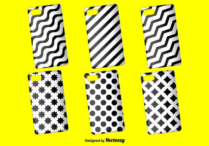 Black and White Phone Case Vector Background