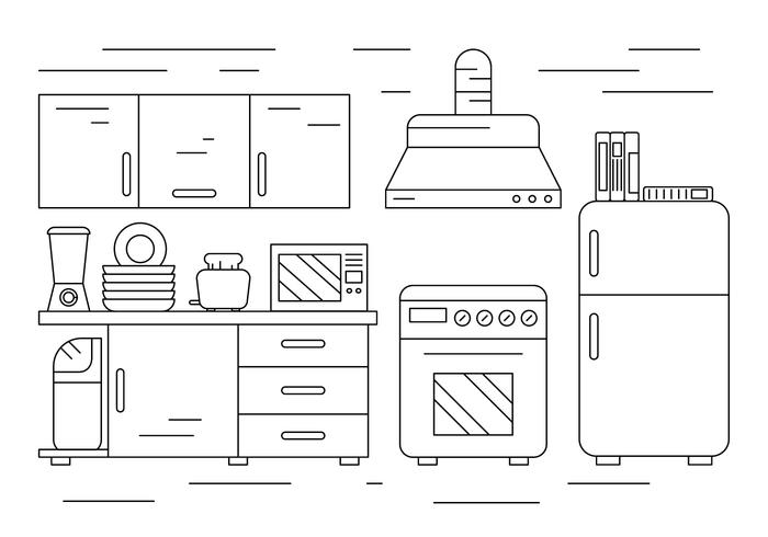 Cocina gratis vector