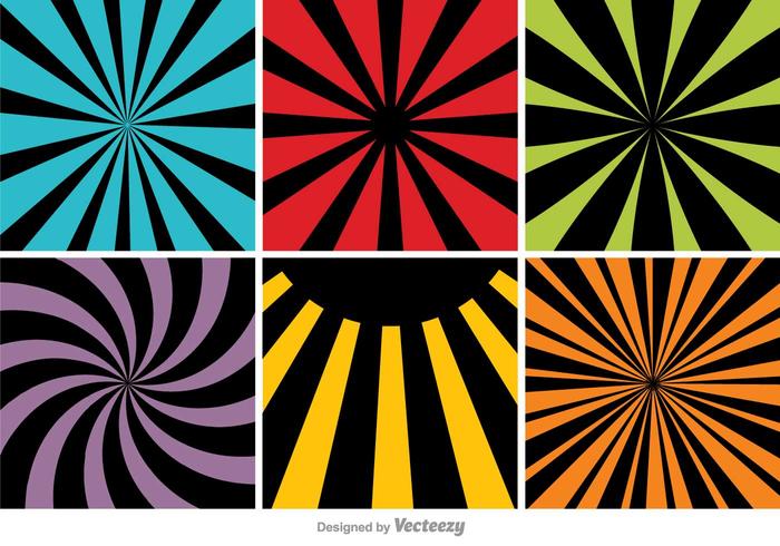 Conjunto de fondos de colores abstractos vector