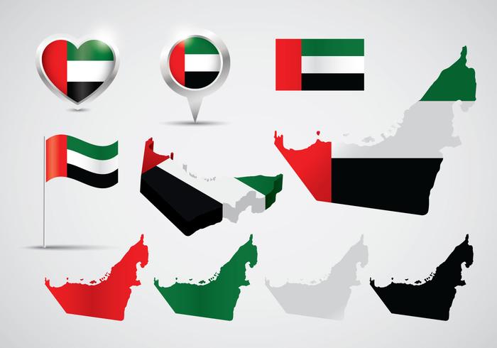 UAE Mapa Vectores