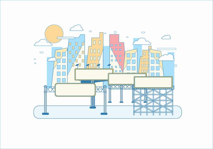 Hoarding Illustration Vector