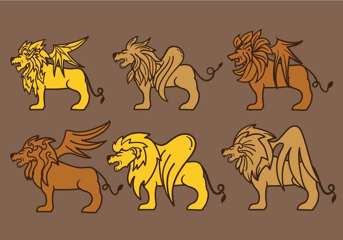 Winged Lion Vector