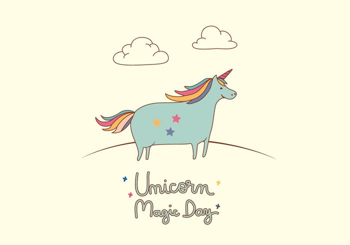 Unicorn Card Illustration vector