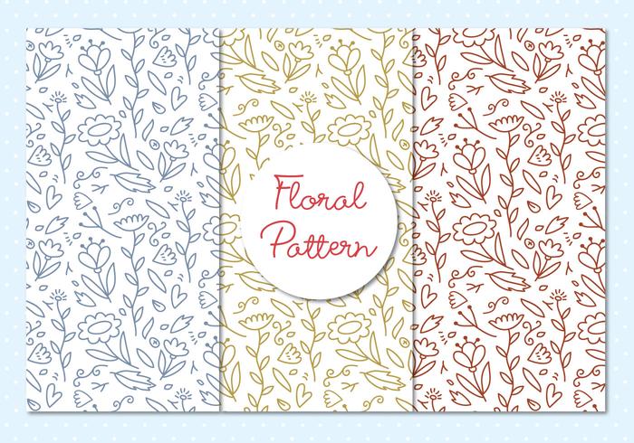 Floral Pattern Outline Illustration vector