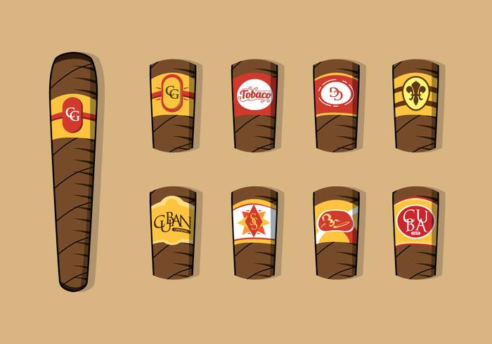 Cigar Label Vector