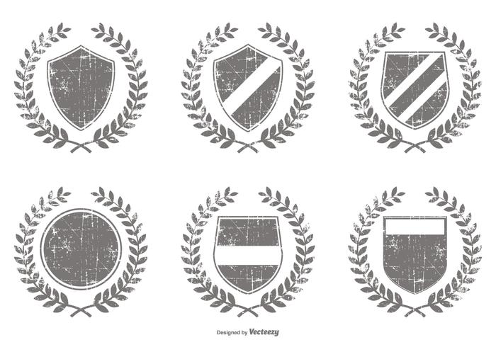 Distressed Vector Crest Shapes