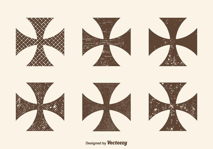 Free Grunge Iron Cross Vector Set