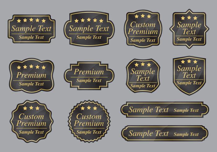 Custom Premium Labels vector