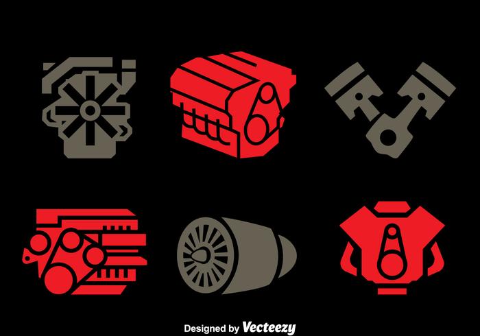 Engine Icons Vector Set