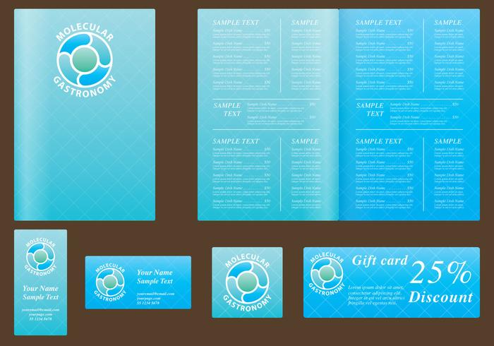 Blue Menu Templates vector