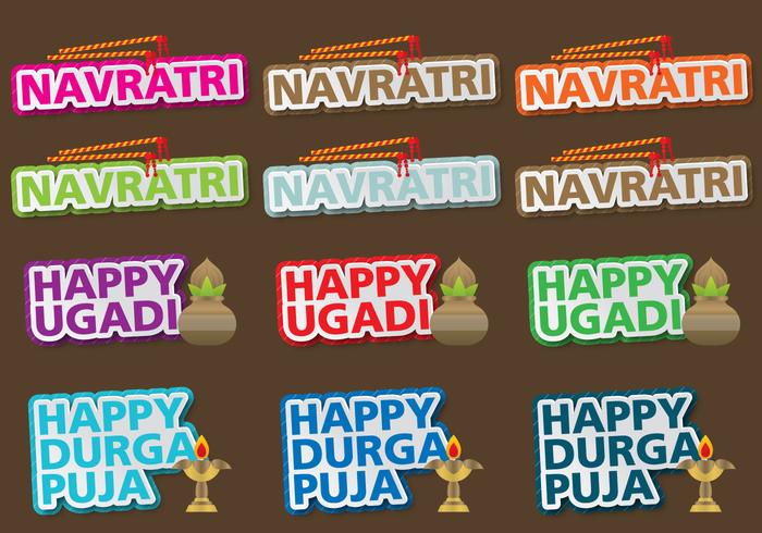 Navratri Titles vector