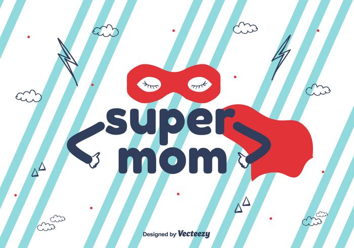 Super mamá vector de fondo