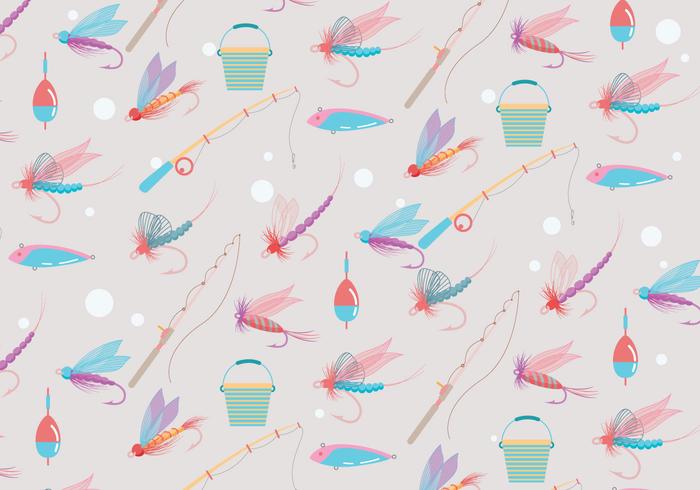 Fly Fishing Pattern Vector