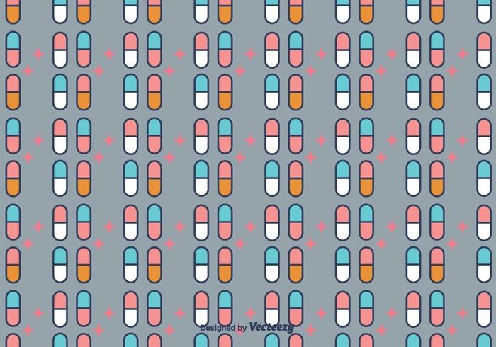 Flat Pills Pattern vector