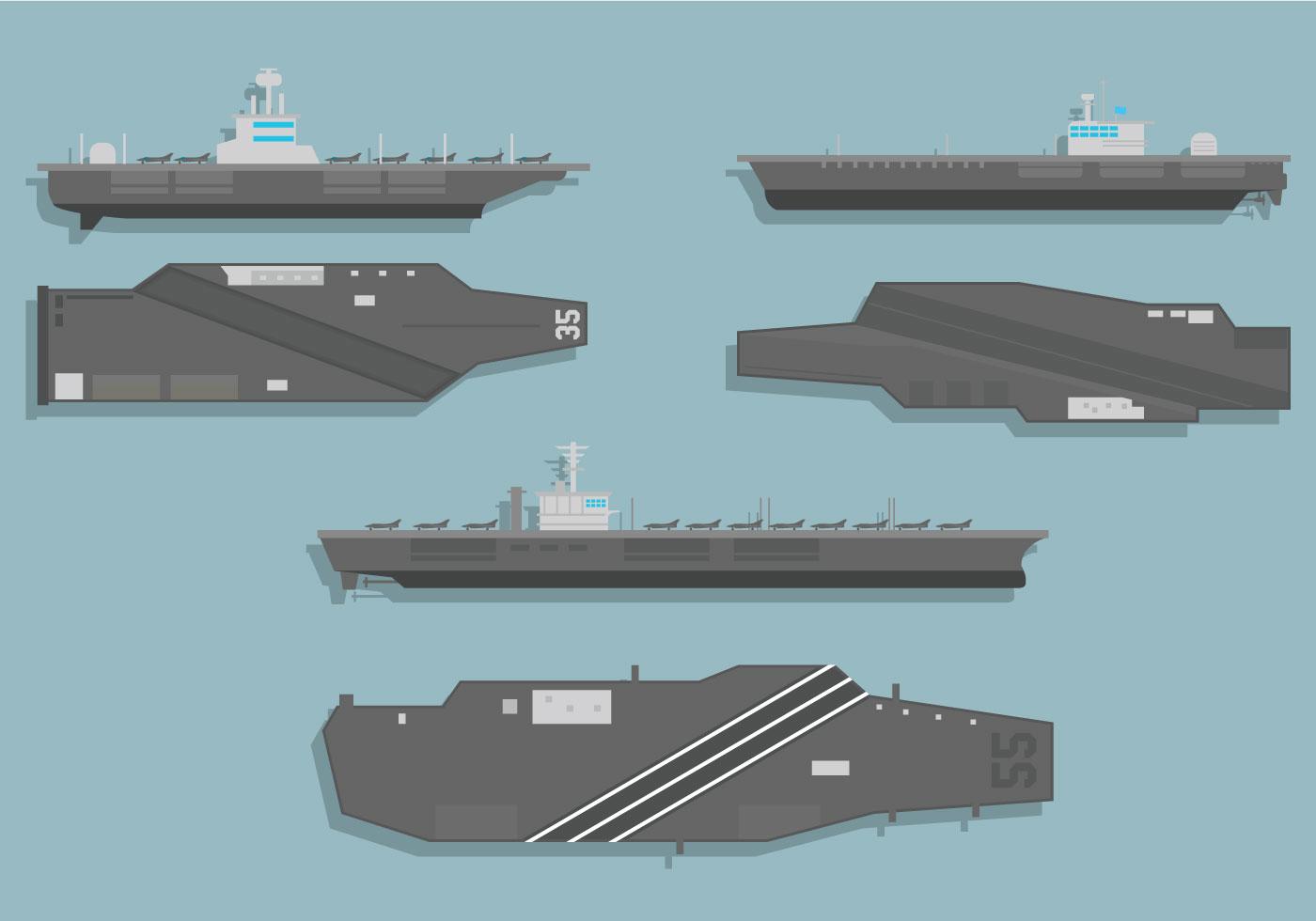 Aircraft carrier vector 126183 Vector Art at Vecteezy